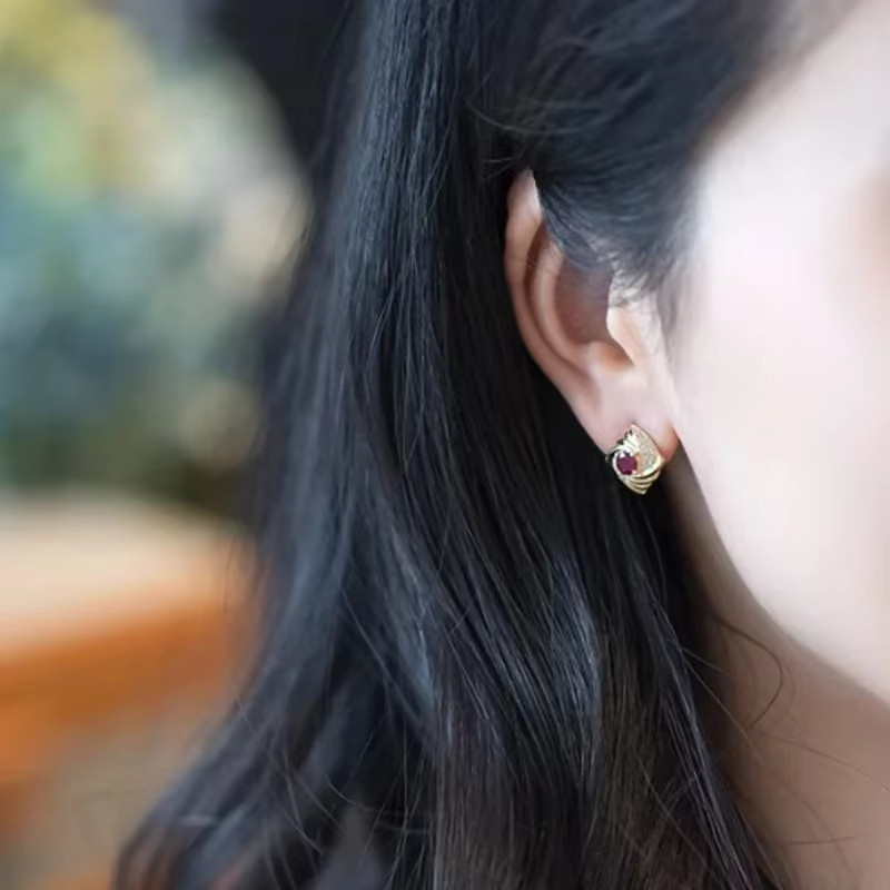Huitan Ohrringe, Gold, Zirkonia, Damen - Bild 4