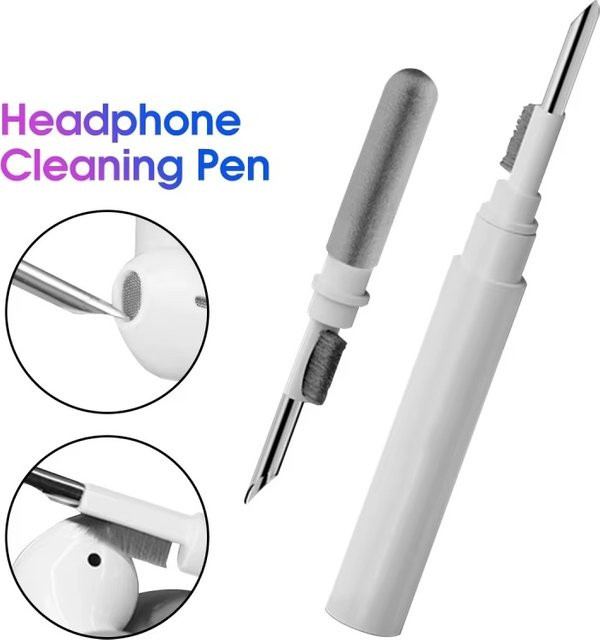 BRYNTHORX Bluetooth-Kopfhörer-Reinigungsset in Weiß für AirPods und andere In-Ear-Modelle mit Reinigungsstift und Bürste - Bild 1