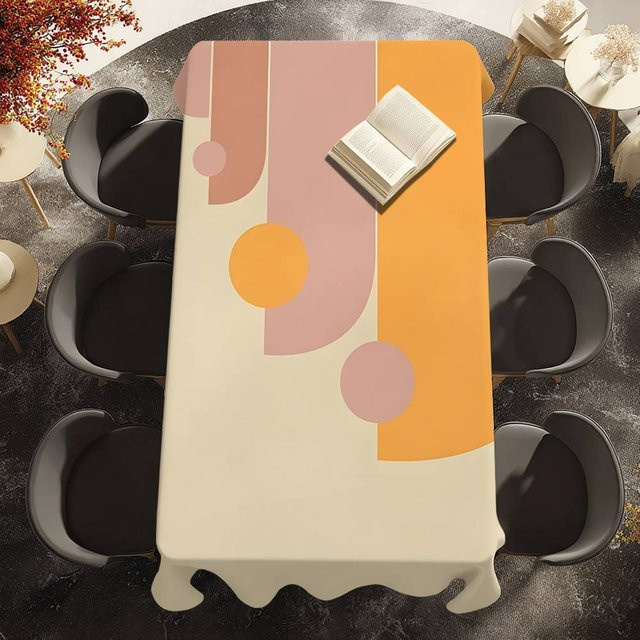 Fancy Style Studio Tischdecke in Beige, rechteckig, fleckenabweisend und waschbar, B/B: 100 x 140 cm - Bild 1