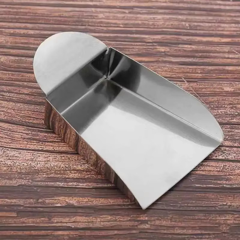 KOQZM Schmuckschaufel aus Edelstahl in Silber für Perlen und Edelsteine mit Plattengriff - Bild 2