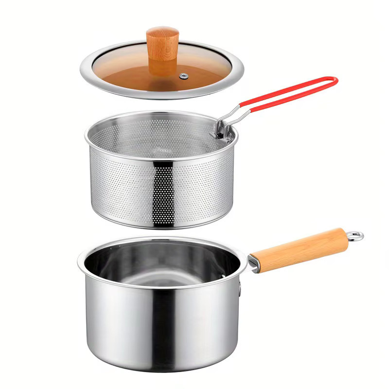 BAIJL Fritteuse aus Edelstahl 304 mit Sieb, Silber, Rund - Bild 5