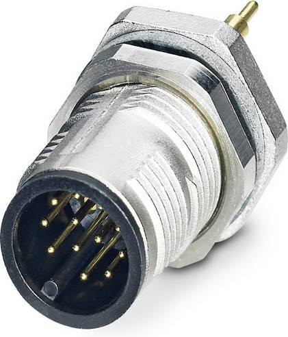 Phoenix Contact 1437106 Sensor-Aktor-Einbausteckverbinder M12 Stecker mit Schraubanschluss, 12 Polzahl, Farbe: Silber - Bild 1