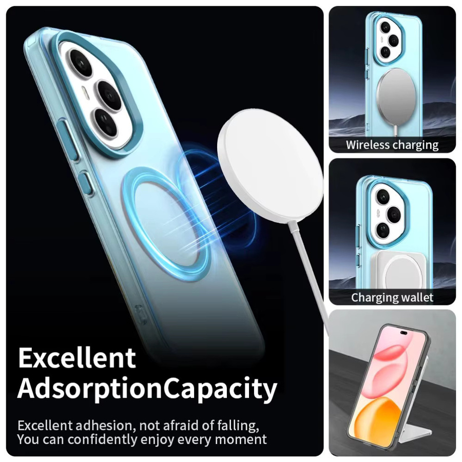 Transparente Magnet-Telefonhülle mit bunten Bonbon-Akzenten für Honor 400 Pro Lite 300 Magic 7 Pro 6 Lite X8C X9C X9B Military Cover - Bild 2