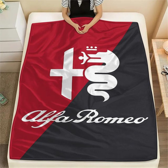 Flanelldecke mit Alpha Romeo Aufdruck von xiangyinghao in Rot, B/B: 80 x 120 cm - Bild 1