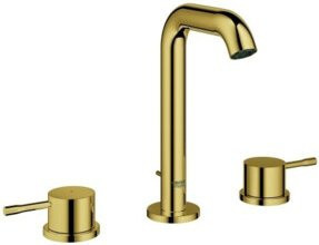 Grohe Essence 3-Loch-Waschtischarmatur mit Ablaufgarnitur in Cool Sunrise Gold - Bild 1