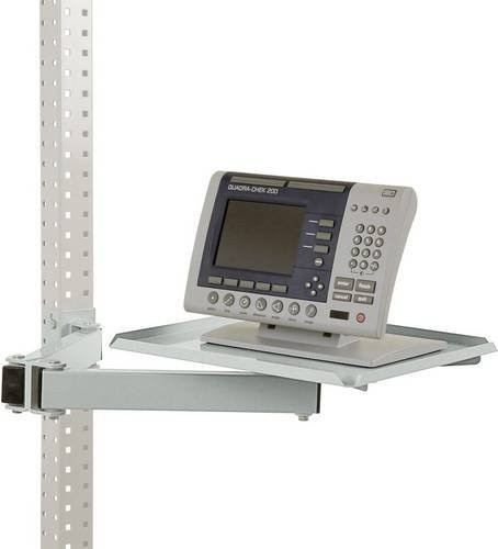 Manuflex ZB3568.7035 Ablageboard für UNIVERSAL und PROFI, drehbar mit Doppelgelenk-Schwenkausleger, B/T: 37 x 37 cm, grau/weiß - Bild 1