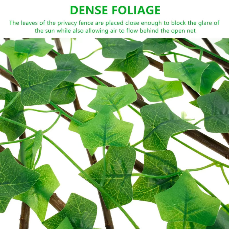 Künstliche Efeu-Hecke als expandierender Sichtschutz aus Kunststoff in Grün, B/H: 100 x 38 cm - Bild 4
