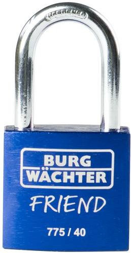 Burg-Wächter Vorhängeschloss Blau 40,00 mm verschieden schließend - Bild 1