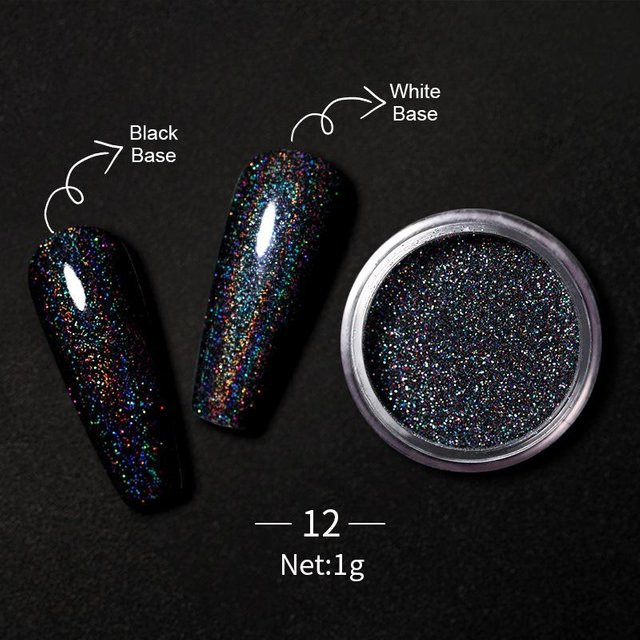 Nail Art Aperture Laserpulver, Aurora Bunter Diamantglitzer, Metallic - Bild 1