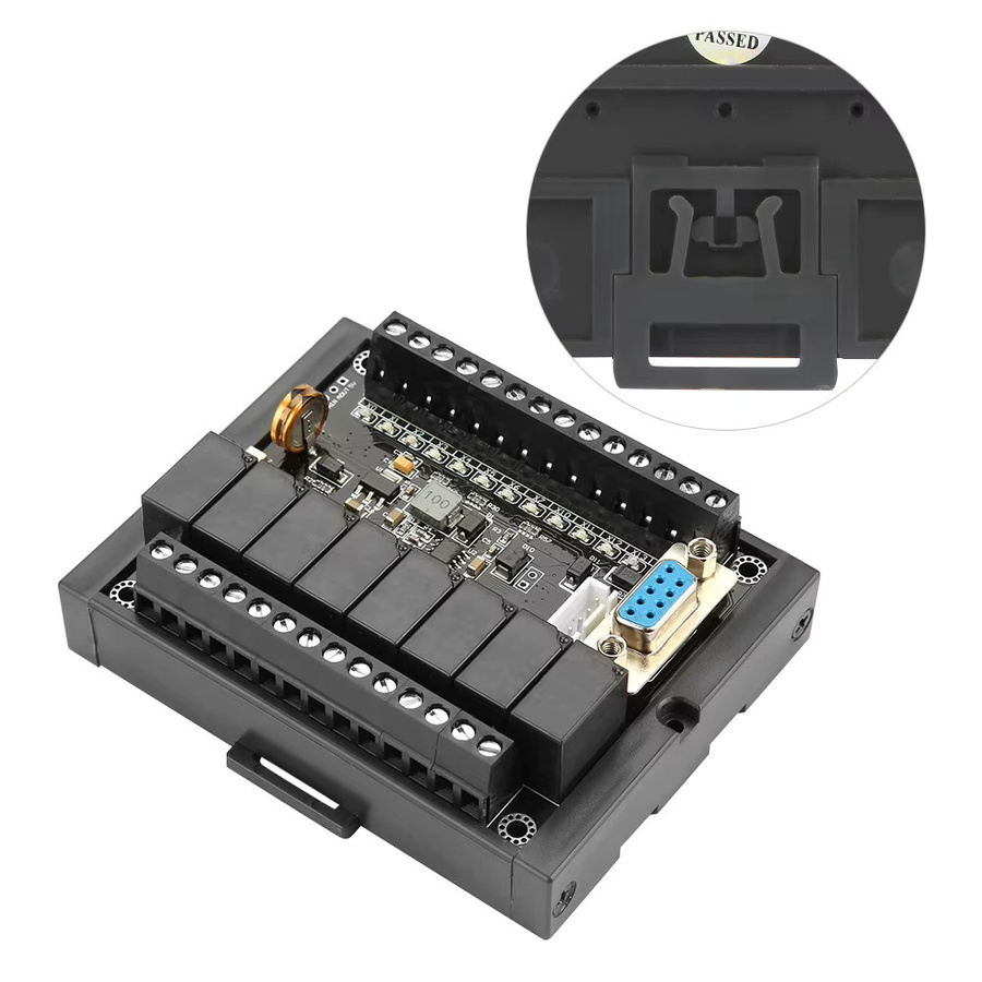 Qiilu Programmierbares Relaisverzögerungsmodul FX1N-20MR SPS Steuerplatine mit Shell-Relaismodul, Schwarz - Bild 4