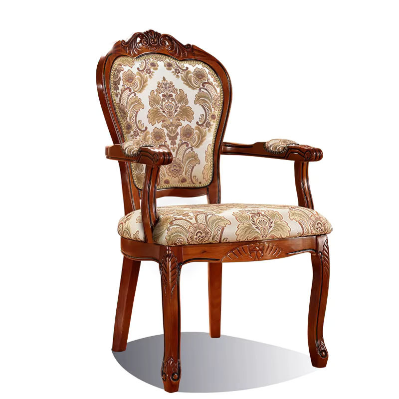 DUTRIEUX Esszimmerstuhl im American Country Stil aus Massivholz mit Stoffbezug - Bild 3