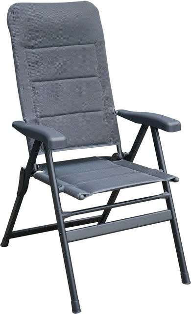 Osoltus Alu Camping Klappsessel Hochlehner 3D Soft Touch in Grey mit verstellbarer Kopfstütze und Armlehnen - Bild 1