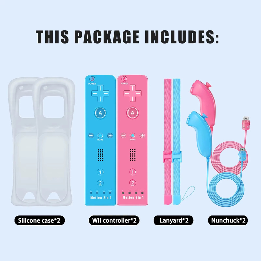 Bonadget Controller für Nintendo Wii und Wii U inklusive Silikonhülle und Trageriemen in Schwarz - Bild 2