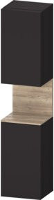 Duravit Hochschrank Qatego in Grau und Schwarz mit Glastüren, LED-Beleuchtung und Regalen, B/T/H: 40 x 36 x 176 cm - Bild 1