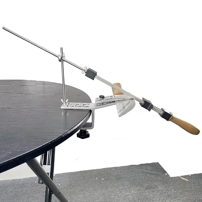 RSCHEF Haushalts-Messerschärfer mit Diamant-Schleifwerkzeug in Silber und Holzoptik - Bild 3