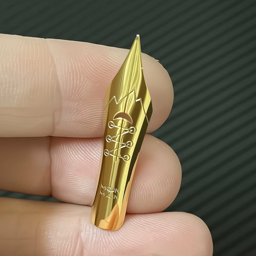 MAJOHN Solf Flex Nib Griffstück Nr. 6 mit Kupferstich für P136 P137 P138 P139 Füllfederhalter in Gold - Bild 4