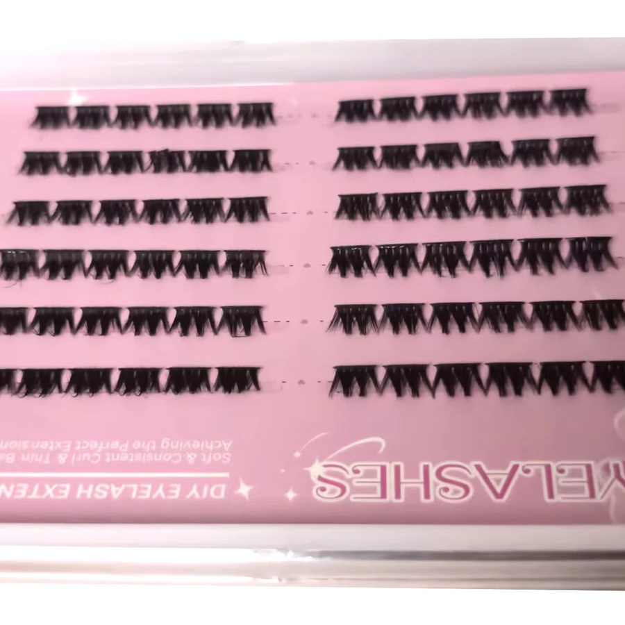 AMSDCN Künstliche Wimpern, 10 Reihen, schwarz, Unisex - Bild 2