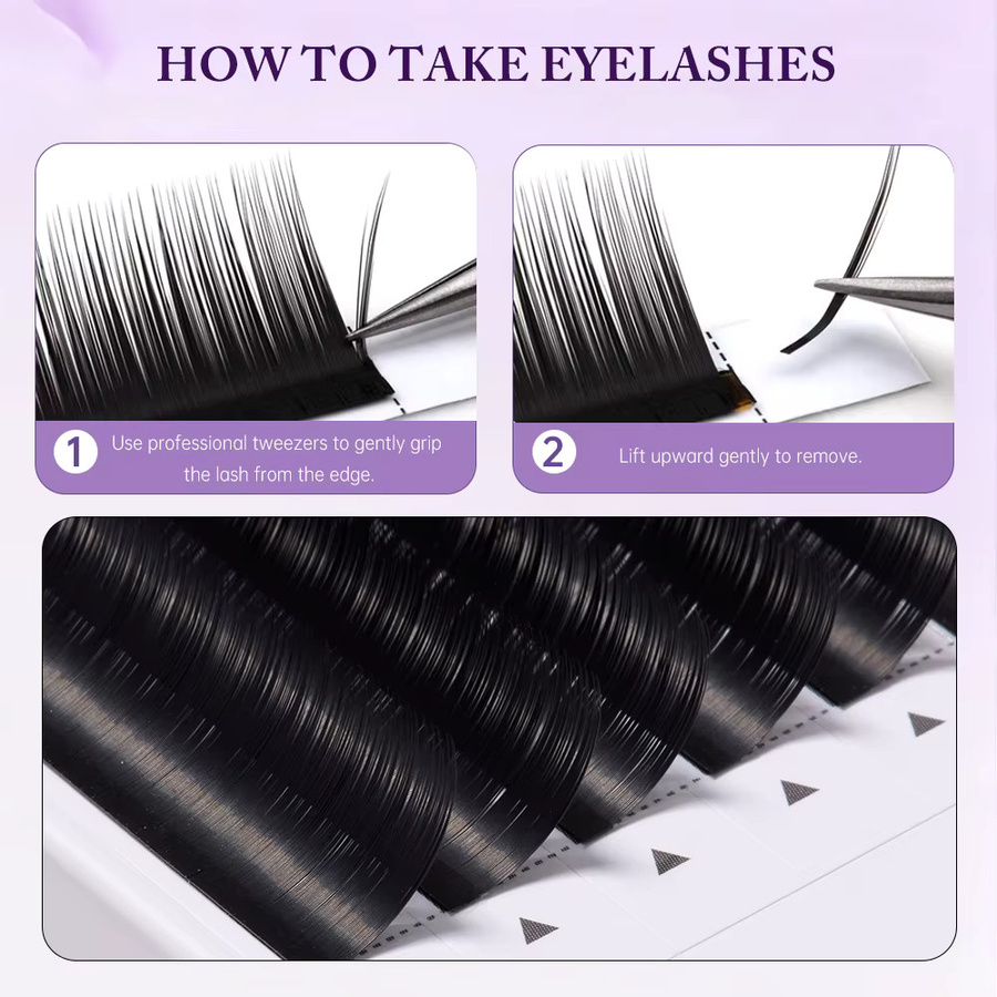 Yelix Camellia Volume Lashes Wimpernverlängerungen, Black, Natürlich - Bild 4