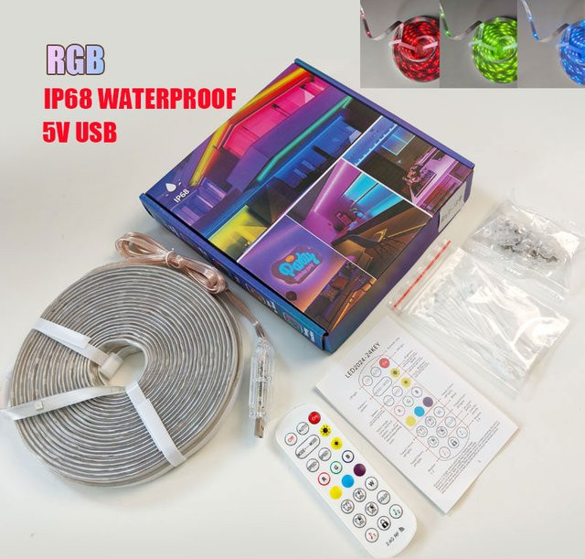 LeiiGeeGo RGB LED Lichtstreifen Outdoor IP68 Wasserdicht mit Bluetooth-App-Steuerung und Musik-Synchronisation, Multicolour - Bild 1