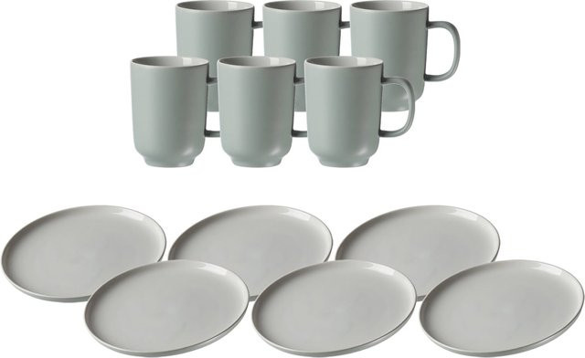 Ritzenhoff & Breker Kaffeeservice Jasper 12er Set aus Keramik in Grau - Bild 1