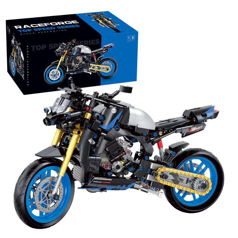 M MENBIS City Motorrad Modellbausatz, Rennfahrzeug, 1:8, 580 Teile - Bild 4