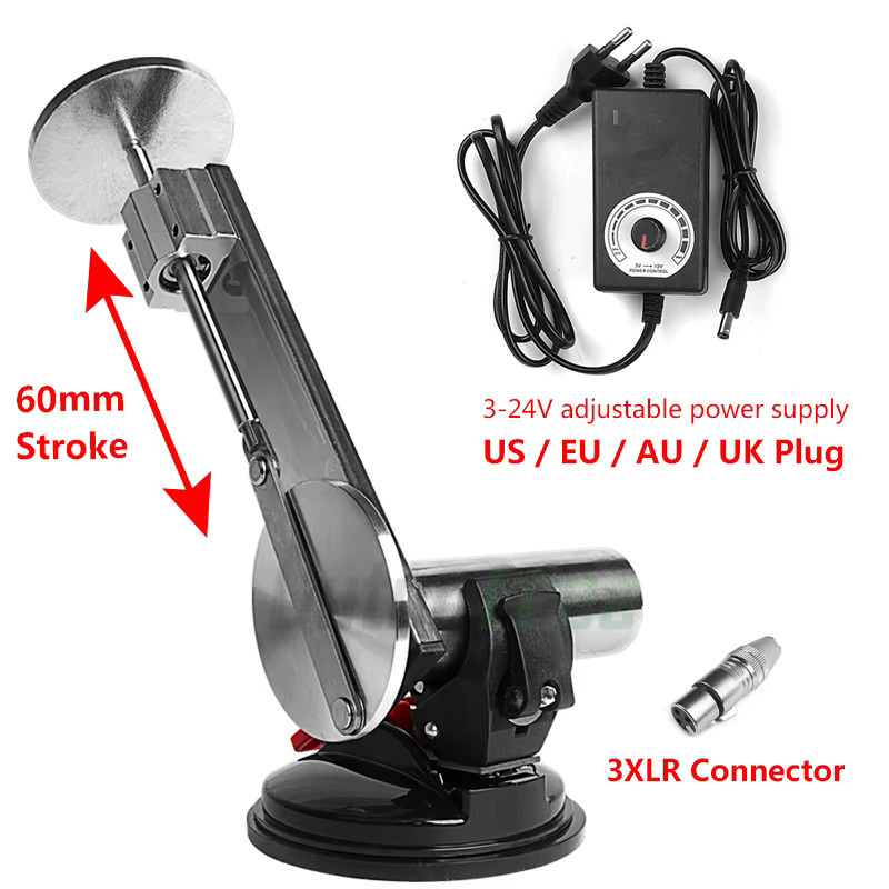 Onkel.J Mini-Teleskop-Linearantrieb in Silber mit 60 mm Hub und 3XLR-Anschluss, 3–24 V - Bild 3