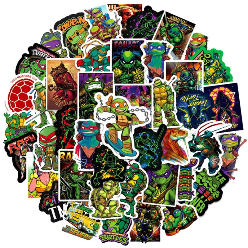 Teenage Mutant Ninja Turtles Aufkleber, 50-teiliges Set, bunt - Bild 4