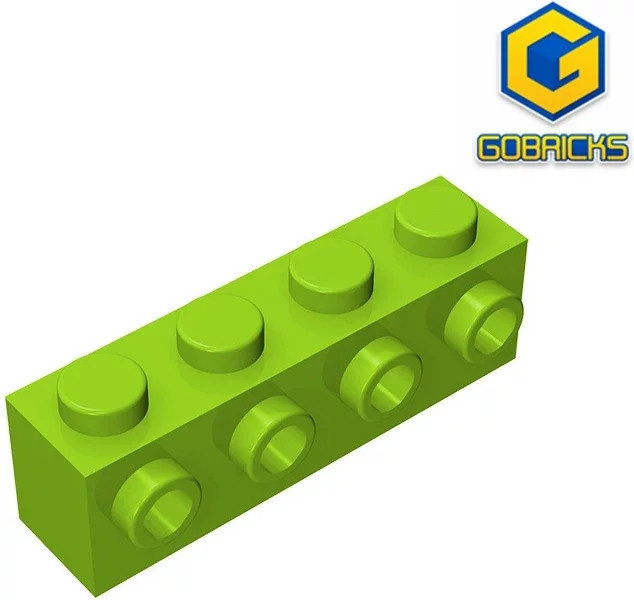 Gobricks GDS-637 BRICK 1X4 W. 4 KNÖPFE, Zubehör, Grün - Bild 1