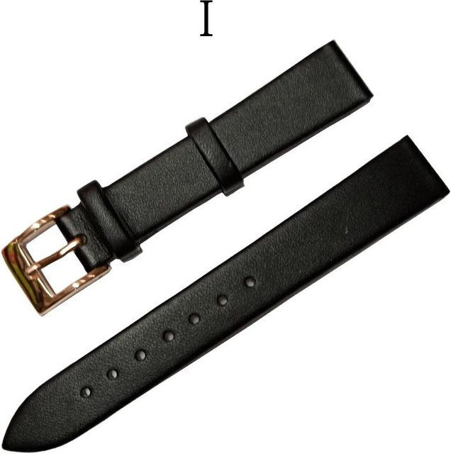 7Beakaq Uhrenarmband Glattleder, Schwarz, 20mm, Unisex - Bild 1
