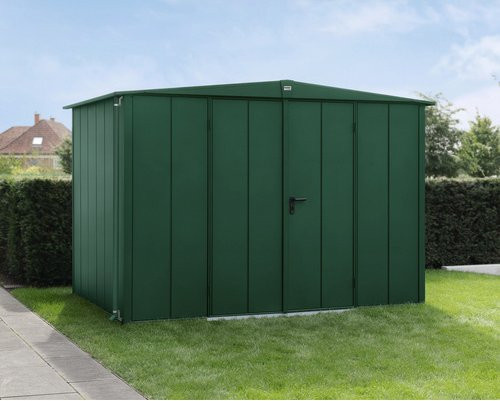 Ecostar Gerätehaus Elegant-S aus Metall in Grün, B/H/T: 302,8 x 219,4 x 238 cm - Bild 1