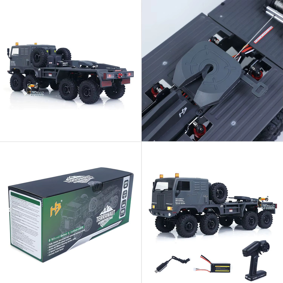 TOUCAN RC HOBBY Militär-LKW 8X8, RC Offroad-Auto, 1:18, Metallchassis, grün - Bild 1
