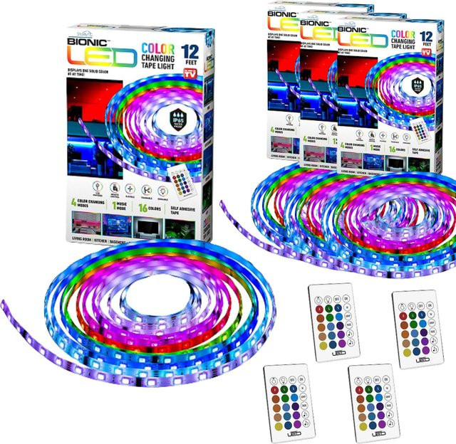 Starlyf RGB LED Stripe Lichtband mit Fernbedienung, USB-Anschluss, IP65 wasserdicht und selbstklebend, Multicolor - Bild 1