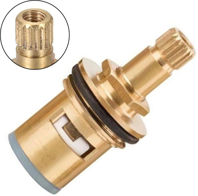 Einzelventil mit schnell öffnendem Ventilkern aus Kupfer in Gold/Gelb für Küchen- und Badezimmer-Armaturen - Bild 1