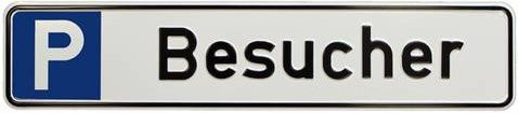 SafetyMarking Parkplatzschild Besucher aus Aluminium B: 52,0 cm, H: 11,0 cm - Bild 2