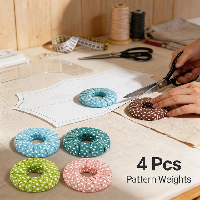 4 Stück Mustergewichte aus Metall in Multicolor als Nähgewicht für Quilten und Schneiderei - Bild 1