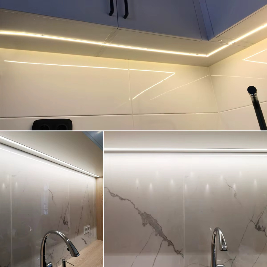 Lcamaw LED COB Lichtband in Weiß mit kabelloser RF-Fernbedienung und USB-Anschluss für Schrankunterbeleuchtung und Küchenmöbel - Bild 4
