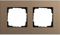Gira Abdeckrahmen 2fach in Braun, B/H: 95 x 166 mm - Bild 1