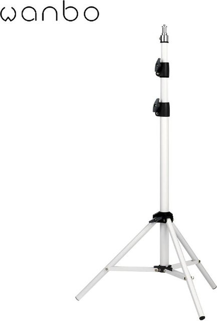 Wanbo Universalstativ für Projektoren, höhenverstellbar 30–170 cm, 3-teiliges tragbares Stativ mit 360-Grad-Betrachtung, Weiß - Bild 1