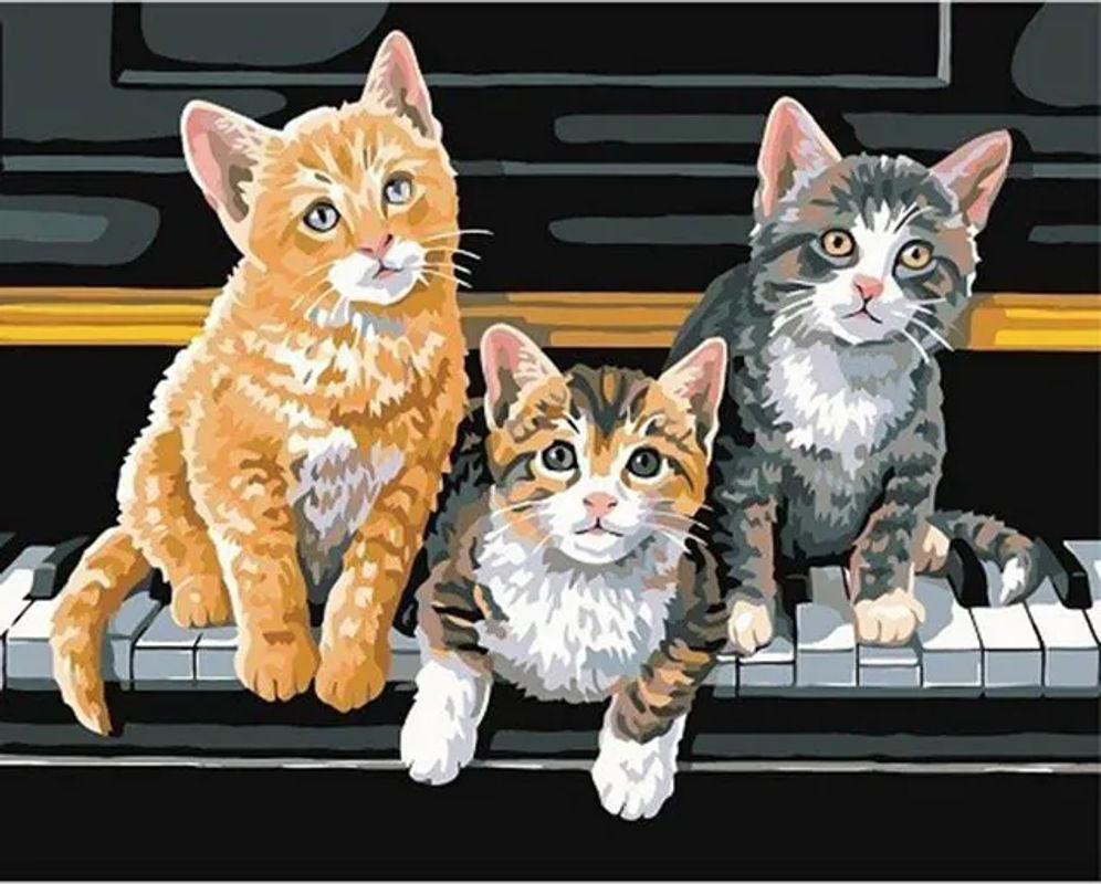 FIYO Diamond Painting Set mit Tierprint in Querformat, Mehrfarbig, B/H: 30 x 20 cm - Bild 1