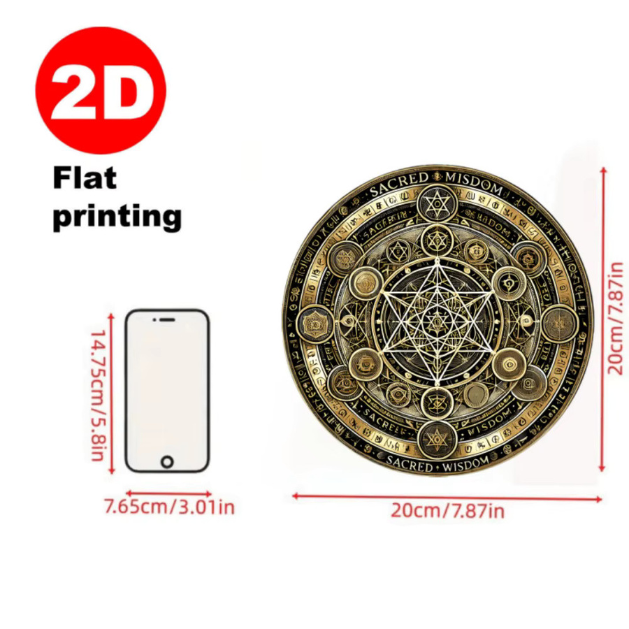 CIFBUY Metatron Messias Sonnenfänger Metall-Wandkunst aus Aluminium in Gold, geometrische Dekoration für Zuhause und Café - Bild 5