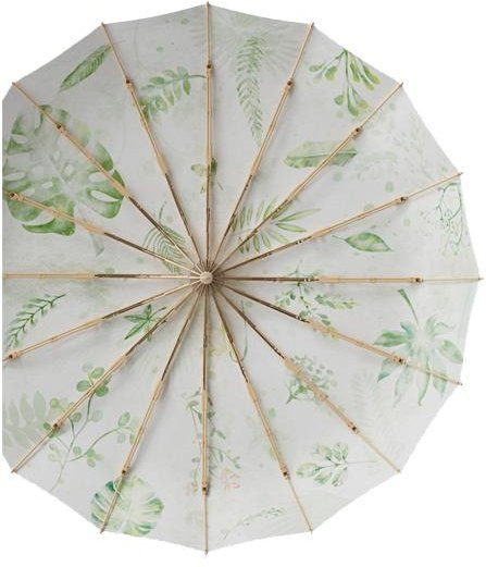 Talos home Garden Faltbarer Sonnenschirm im chinesischen Stil mit UV-Schutz UPF 50+, wasserdicht und winddicht, 16 Speichen aus Fiberglas, Cyanblau/Weiß/Blau - Bild 1