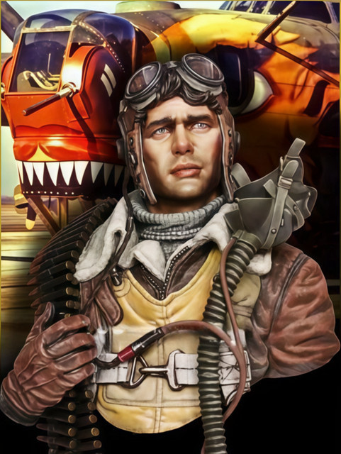 GK Resin-Soldatenmodell US Army Air Force, Halbfigur, unmontierter und unbemalter Bausatz - Bild 1