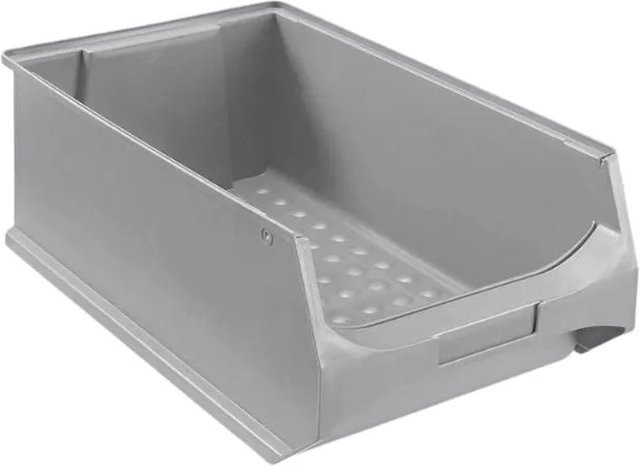 PROREGAL Sichtlagerbox Grau B/T/H: 30 x 50 x 20 cm - Bild 1