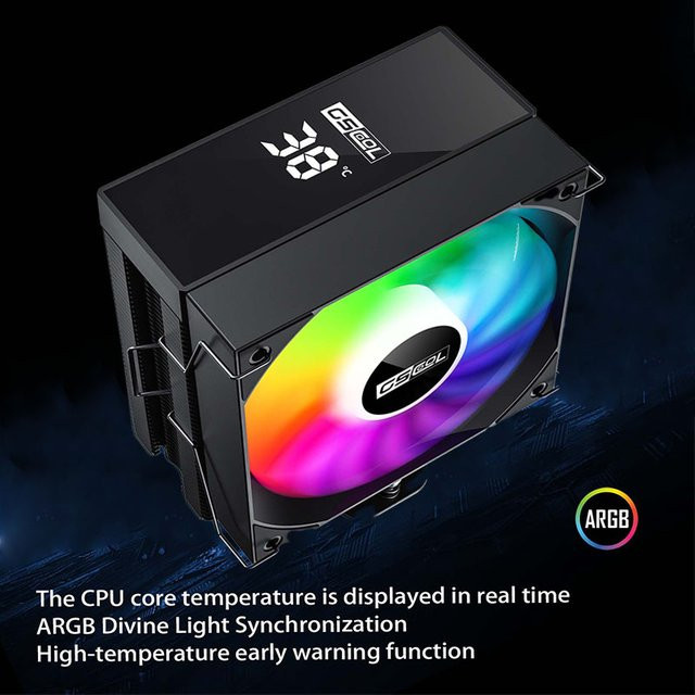OUYUANSU CPU-Kühler mit 6 Heatpipes und 120mm PWM 4-Pin Lüfter, kompatibel mit Intel LGA 1700/1200/2011/X79/X99 und AMD AM5/AM4, in Schwarz oder Weiß - Bild 1