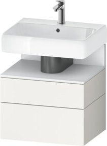 Duravit Waschtischunterschrank Qatego in Weiß mit einer Schublade und Nischenbereich, B/T/H: 59 x 47 x 59 cm - Bild 1