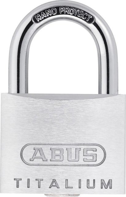 ABUS Titalium-Vorhangschloss 64TI/20 mit Schlüssel in Silber aus Aluminium - Bild 1