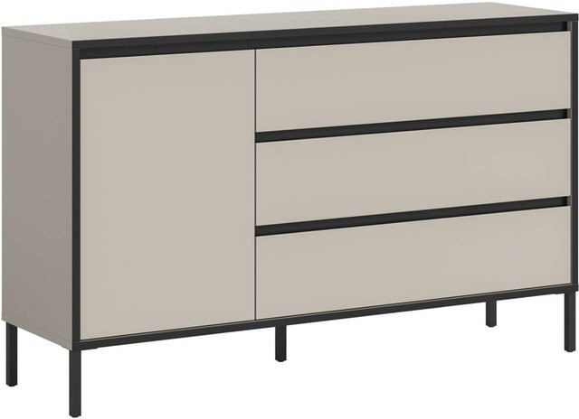 Sideboard Tron xonox.home in Kaschmirgrau und Schwarz, modern, B/H/T: 136 x 83 x 38 cm - Bild 1