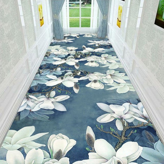 VIKAMA Korridor-Bodenmatte mit floralem Design in Multicolour, B/T: 120 x 50 cm - Bild 1