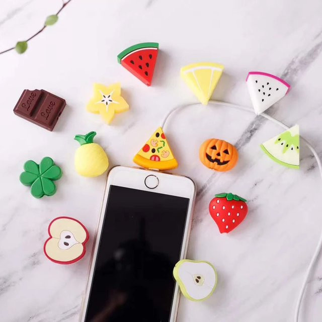 Obst Form Kabel Protector Schutzhülle für Ladekabel und iPhone - Bild 1