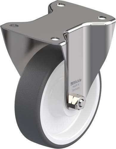 Blickle Bockrolle BX-POTH 150XR in Grau und Weiß mit Edelstahlschraubbefestigung, Rad-Durchmesser: 150 mm, Tragfähigkeit: 400 kg - Bild 1